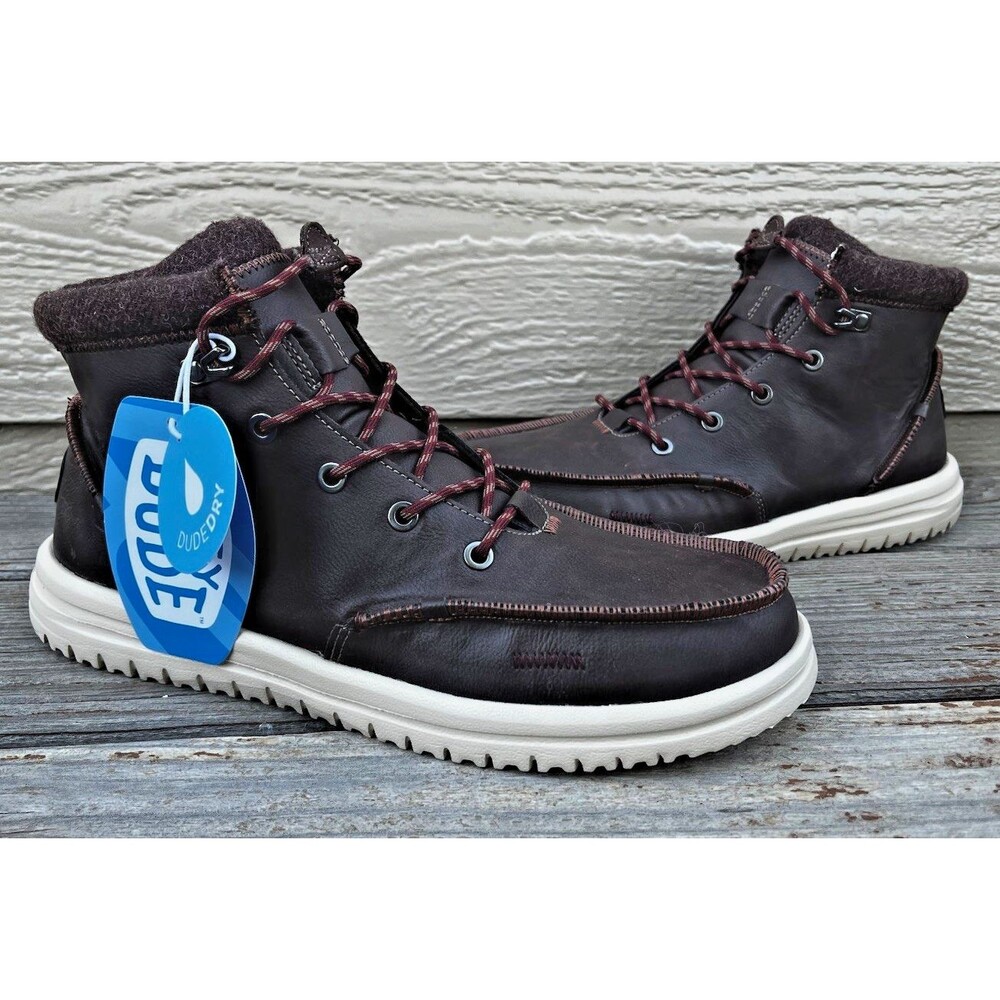 NWT! Hey Dude Bradley Classic Men's 10 Ankle Boots Cocoa 42067-204